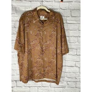 NEW Mode of One Men's Spiced Caramel Button Down Shirt - Size XXL